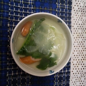 かぶ＊かぶの葉の野菜コンソメスープ！